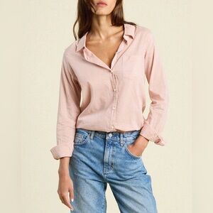 TROVATA BIRDS OF PARADIS Grace Classic Shirt In Blush Size XS